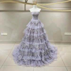 Jancember JFH116 Vestido de Quinceañera Encantador y Brillante, <span class=keywords><strong>Alta</strong></span> <span class=keywords><strong>Costura</strong></span>, Vestido de Fiesta Largo con Pedrería - Product Image 1