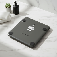 Báscula Digital de Grasa Corporal de Alta Precisión con Sensor Electrónico, Vidrio Templado, Aplicación OKOK, Capacidad de 180 kg, Diseño Compacto para Dormitorio