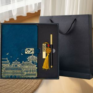 Chinese Style Customized Color 3-in-1 <b>Set</b> Handmade UV Printed Paper Material Promotional Business <b>Gift</b> <b>Set</b> for Company Employee - Product Image 2