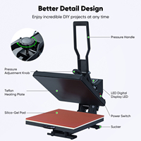 Warmte Persmachine 15*15 Inch, flat Heat Press Textiel Sublimatie Warmte-overdracht Machine Taylor 38*38 Cm