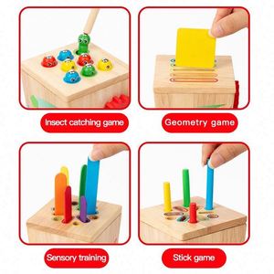 Juguete Montessori para Niños y Niñas, Juego Sensorial Divertido, Actividades de Aprendizaje Preescolar, Juego 4 en 1 de Clasificación de Colores de Madera - Product Image 3