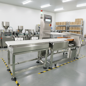 Báscula automática para verificación de peso de vegetales con detector de metales LCD y rechazador, con cinta transportadora industrial - Product Image 3