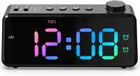Modernes digitales Wecker radio Dual Weekday/Weekend Alarm Sleep Timer FM-Radio für Schlafzimmer Schreibtische/Tische Snooze Option