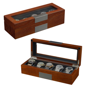 Sonny Tùy Chỉnh Bán Buôn 5 Khe Cắm Đồng Hồ Bằng Gỗ Lưu Trữ Hộp Hiển Thị Cho Nam Giới - Product Image 3