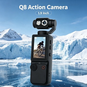 Caméra d'action de poche Q8 4K de qualité supérieure en gros, 500W pixels, 2000mAh, 180° °   Caméscope Vlog avec écran LCD rotatif de 1,9 pouce - Product Image 1