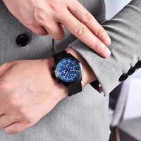 Montre-bracelet à quartz Benyar BY-5200 en acier inoxydable maillé, style business décontracté, de luxe, étanche, pour homme, avec boîte cadeau