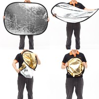 Réflecteur Godox 2-en-1 Ovale Portable Multi-Disque 150x200cm Pliable pour Studio Photo, Appareil Photo et Éclairage