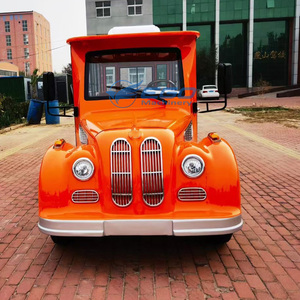 Coche Eléctrico de Turismo Clásico Vintage de Lujo Personalizado, Color Naranja Dulce, con Carrocería Completamente Cerrada, Único - Product Image 3