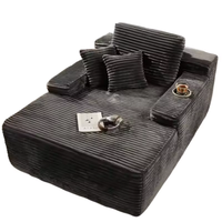 Chaise longue en tissu avec rembourrage en éponge, style moderne et minimaliste, fauteuil individuel avec repose-pieds pour salon, chambre à coucher, appartement, meubles