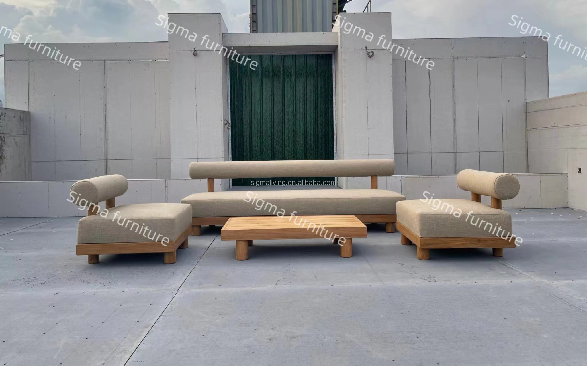 Customized Design Outdoor Teak Furniture Garden Sofas Outdoor Teak Wood Table Sigma Living