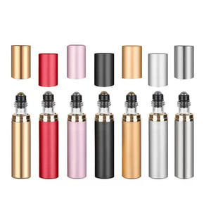 5ML titane or acier inoxydable échantillon rouleau intérieur bouteille en verre pour boule huile de <span class=keywords><strong>parfum</strong></span> soins de la peau sérum Mascara crème pour le visage - Product Image 2
