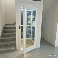 Modern Kullanımlı Alüminyum Profil Çift Vidalı Sistemli 3 Katlı 400kg Taşıma Kapasiteli Ev Asansörü Villa Asansörü Entegre Güvenlik Sistemleriyle
