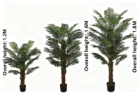 Palmier grandes plantes artificielles tige unique plusieurs tailles palmier hawaïen décoration d'hôtel artificielle