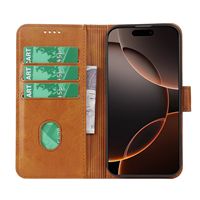 Accessoires de Téléphonie Mobile Professionnels en Cuir pour Vente en Gros – Étui Portefeuille à Rabat pour iPhone 17 Pro Max, 16, 15, 14, 13, 12, 11, X