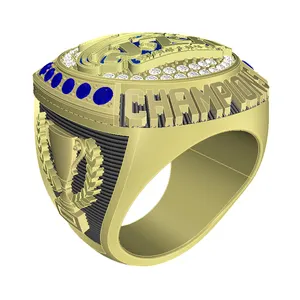 טבעת אליפות קבוצות ספורט בהתאמה אישית עיצוב מותאם אישית שם אישי טבעת אלוף העולם
