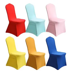 Wholesale Conjoined fabric elastic chair covers new style wedding banquet family restaurant conference chair cover decoration