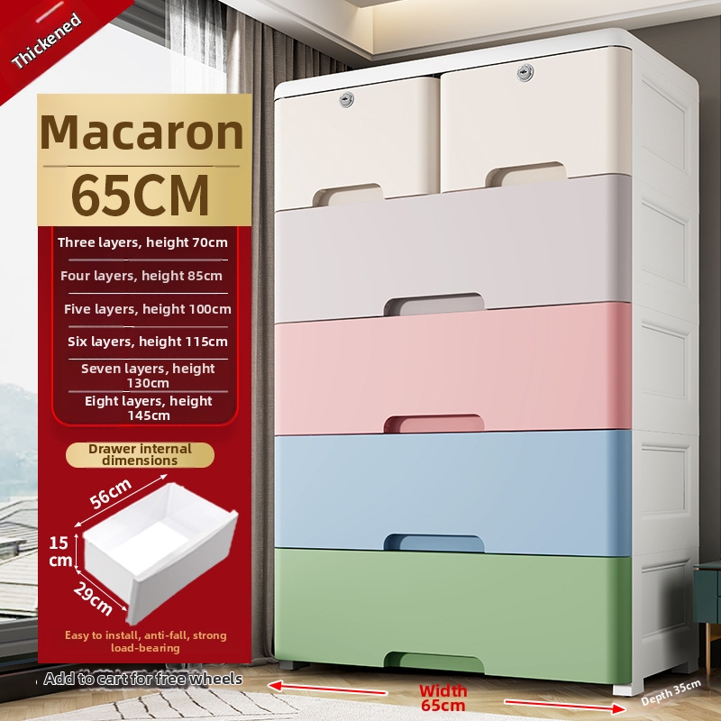 Mueble grande 65cm-doble cajones pequeños-macaron