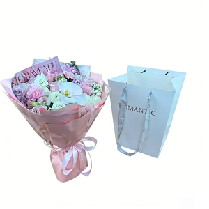 Bolsa para Ramo de Flores para el Día de San Valentín, Bolsa de Papel Kraft Marrón Simple para Ramo de Flores - Product Image 1