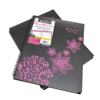 Vente en gros de plastique PP imprimé sur mesure étanche A4 A5 spirale planificateur quotidien carnet de notes hebdomadaire et mensuel Agenda budgétaire non daté