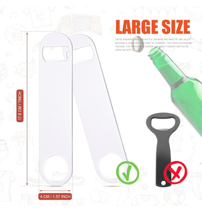 Llavero en Blanco para Sublimación con Forma de Abrebotellas, Colgante Redondo Compatible con Prensa de Calor, de Aluminio Recubierto de Poliéster y MDF - Product Image 2