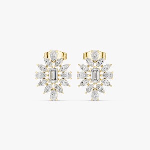 Wholesale Supply Beautiful Petal Diamond <b>Stud</b> <b>Earrings</b> for Women with <b>Fine</b> Craftsmanship for Special OccasionsAvailable for Sale - Product Image 1