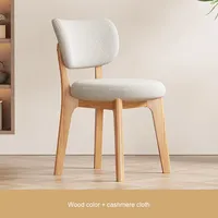 Chaise de salle à manger en bois massif au design simple et moderne avec dossier rembourré confortable pour la maison, le bar, le café, la cuisine, l'école, l'hôtel