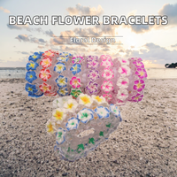 Bracelets de perles de cristal de fleur de frangipanier en argile douce classique faits à la main bijoux à la mode pour les vacances à la plage accessoire en gros