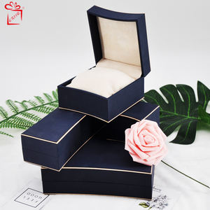 Оптовая продажа, коробка для упаковки ювелирных изделий с логотипом на заказ, коробка для колец, серег, ожерелий, браслетов, картонная коробка розового и черного цветов для ювелирных изделий - Product Image 6