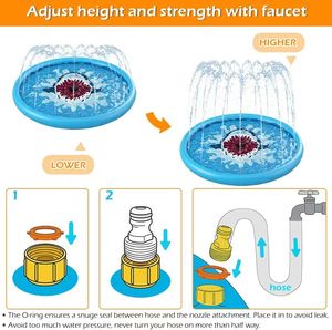 Đệm Phun Nước Cho Trẻ Em Thảm Chơi Đồ Chơi Dưới Nước Sân Vườn Ngoài Trời Đệm Phun Nước Bơm Hơi Cho Trẻ Tập Đi Hồ Bơi Bé Trai Bé Gái - Product Image 4