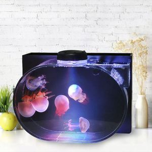 Acuario de Escritorio Transparente de Acrílico para Pequeñas Medusas con Iluminación LED - Diseño Moderno y Lujoso para Decoración del Hogar - Product Image 4