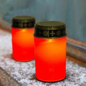 Lampe <span class=keywords><strong>solaire</strong></span> de <span class=keywords><strong>cimetière</strong></span> à LED personnalisée étanche scintillement bougies commémoratives décoration de <span class=keywords><strong>cimetière</strong></span> lumière commémorative extérieure - Product Image 6