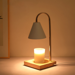 Modern Luxury Wooden Metal Shade E26 <b>Wax</b> <b>Melting</b> Aromatherapy Table Lamp for Bedroom Living Room Restaurant Decor - Product Image 5
