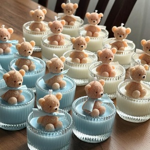 LANJO Cute Bear Scented <b>Candle</b>, <b>Wedding</b> Favor & Gift Home Decor, Desktop Ornament, <b>Candle</b> Cup with Bear Design - Product Image 1