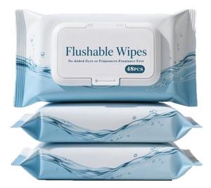 Lingettes biodégradables de haute qualité à marque privée, lingettes humides jetables dans les toilettes, lingettes nettoyantes organiques et naturelles - Product Image 1