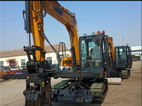 Excavatrice sur pneus de 6 tonnes SY65W, meilleur service, prix avantageux, à vendre