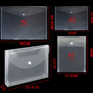Văn phòng phẩm A2 <span class=keywords><strong>A3</strong></span> tác phẩm nghệ thuật rõ ràng tập tin tài liệu thư mục nhựa Poly phong bì Ví với Snap đóng cửa cho các trường học nhà làm việc văn phòng - Product Image 4