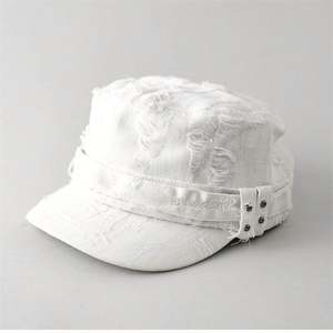 2026 Spring <b>Summer</b> New Fashion Vintage Distressed Cadet Hat Short Brim <b>Flat</b> Top Baseball <b>Cap</b> for Women Men - Product Image 4