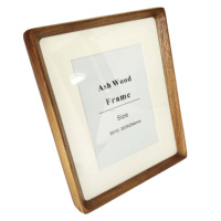 Cadre photo en bois de noyer noir de style chinois et support de cadre photo en bois massif arrondi, vente en gros directe usine