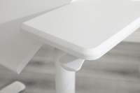 Table de bureau réglable en hauteur de levage au gaz ADA retournée bureau d'angle inclinable latéral de canapé mobile à 120 degrés avec roulettes cachées