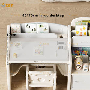 Bureau multifonctionnel 3 en 1 pour enfants, bureau d'apprentissage réglable en hauteur avec chaise, <span class=keywords><strong>table</strong></span> à dessin pour enfants - Product Image 6