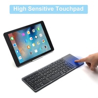 Keyboard Lipat dengan Touchpad Nirkabel Tipe C Isi Ulang Ringan untuk iPad iPhone Tablet PC