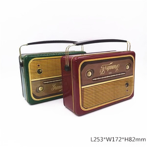 Tùy Chỉnh 253X172X82Mm <span class=keywords><strong>Retro</strong></span> Đài Phát Thanh <span class=keywords><strong>Tin</strong></span> Hộp Ăn Trưa Lưu Trữ Lon Thiếc Cho Trẻ Em Hình Chữ Nhật Kim Loại Ăn Trưa <span class=keywords><strong>Tin</strong></span> Container Với Xử Lý - Product Image 4