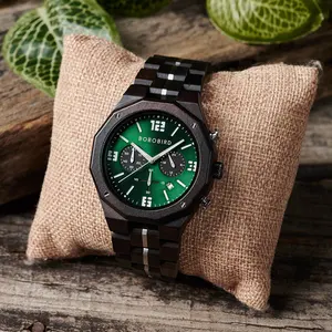 Coppia regali Eco-moda ecologica basso moq dropshipping di alta qualità impermeabile orologio in legno con etichetta privata