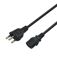 SIPU-cable de alimentación de núcleo de cobre puro de 6,8mm para ordenador o portátil, 3 pines, venta al por mayor, Brasil
