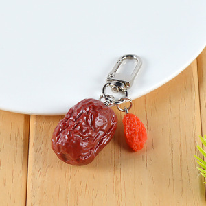 Simulation Food Toy Red Dates and Goji Berries 2-in-1 Keychain Pendant <strong>Funny</strong> Gift for Best Friend - Product Image 6