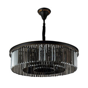 ライトラグジュアリークリスタルリビングルームシャンデリアモダンホームダイニングルームベッドルームペンダントライトデュプレックスホールヴィラブラックシャンデリア - Product Image 6