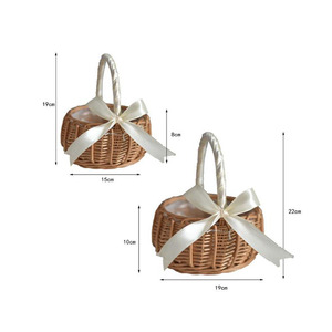 Cesto <span class=keywords><strong>di</strong></span> <span class=keywords><strong>fiori</strong></span> piccolo in <span class=keywords><strong>vimini</strong></span> intrecciato a mano o piccoli cestini <span class=keywords><strong>di</strong></span> <span class=keywords><strong>vimini</strong></span> - Product Image 2