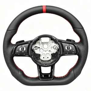 Volante Deportivo de Cuero para VW MAGOTAN Golf 5R MK7 MK6 Lamando Passat GTl Touareg <span class=keywords><strong>Polo</strong></span> - Product Image 1