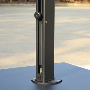 Moderno impermeabile in alluminio LED a sbalzo parasole ombrello pieghevole leggero per Patio giardino parco mobili da esterno - Product Image 4