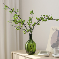 Kunstmatige groene appelboomtak met nep-bessen voor vaasarrangementen, Chinese stijl, bruiloftstafeldecoratie, groothandel